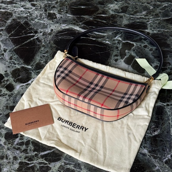 Burberry Classic Beige and Black Check Shoulder Bag - Picture 1 of 16
